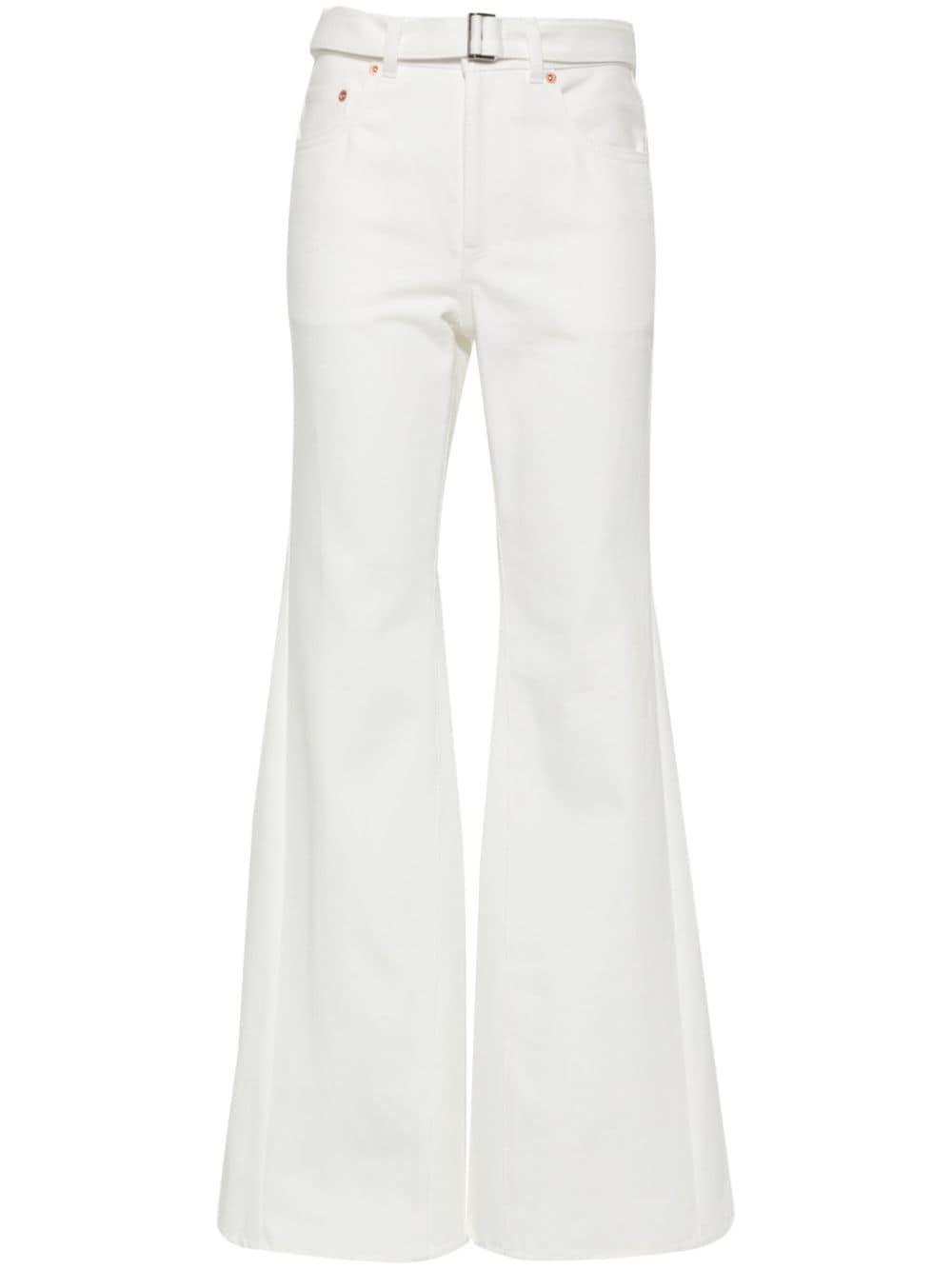 SACAI Flared Denim Jeans - Mid-Rise Design