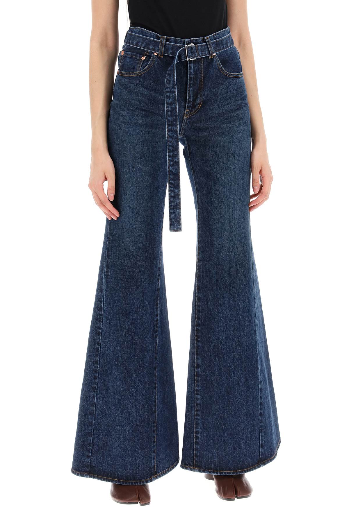 SACAI Women's Denim Mini Pants - SS24 Collection