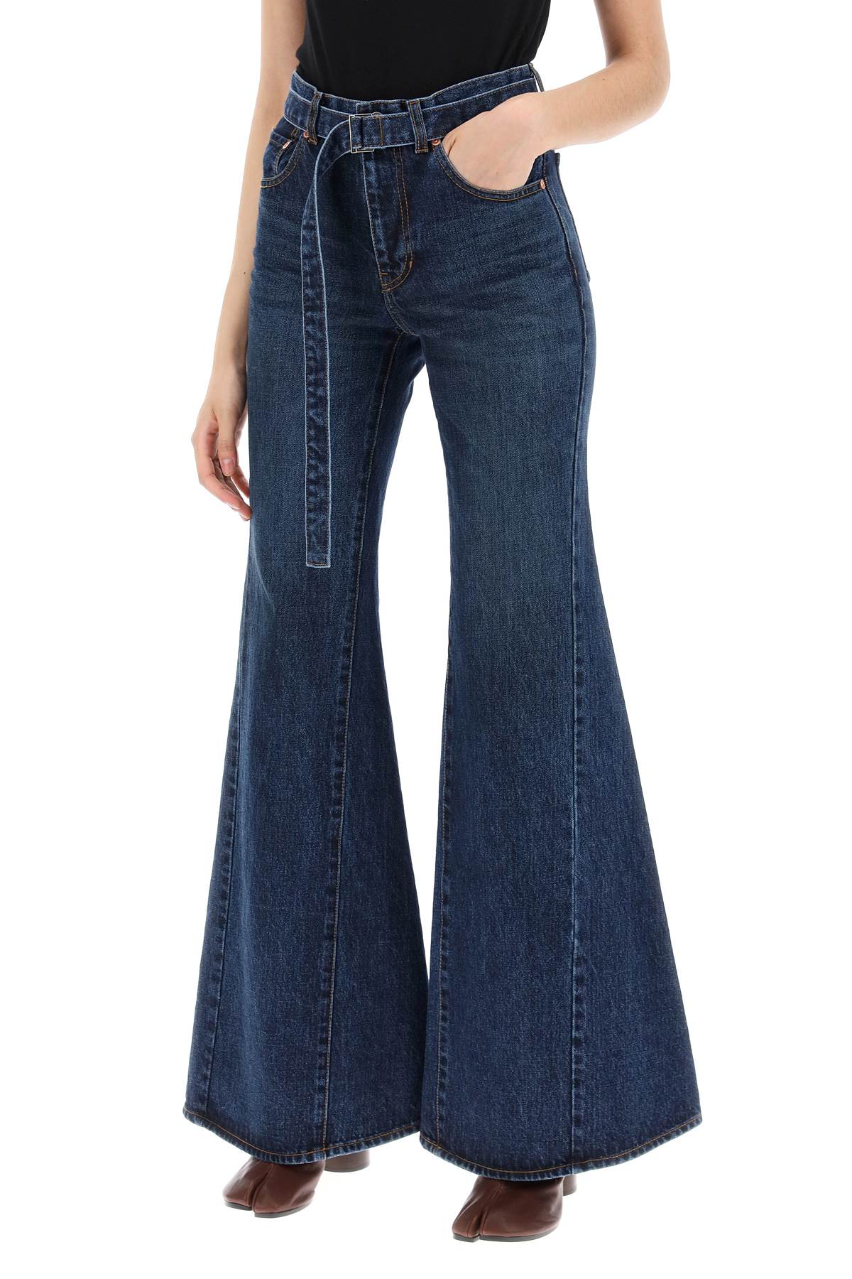 SACAI Women's Denim Mini Pants - SS24 Collection