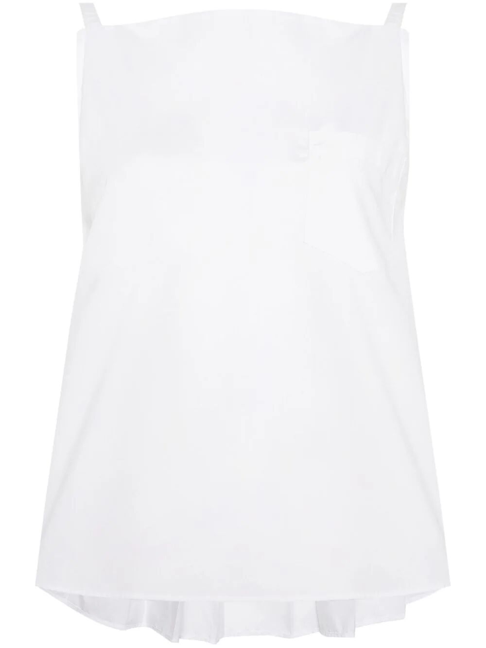 SACAI Women's Cotton Poplin Camisole Shirt - SS24 Mini Style