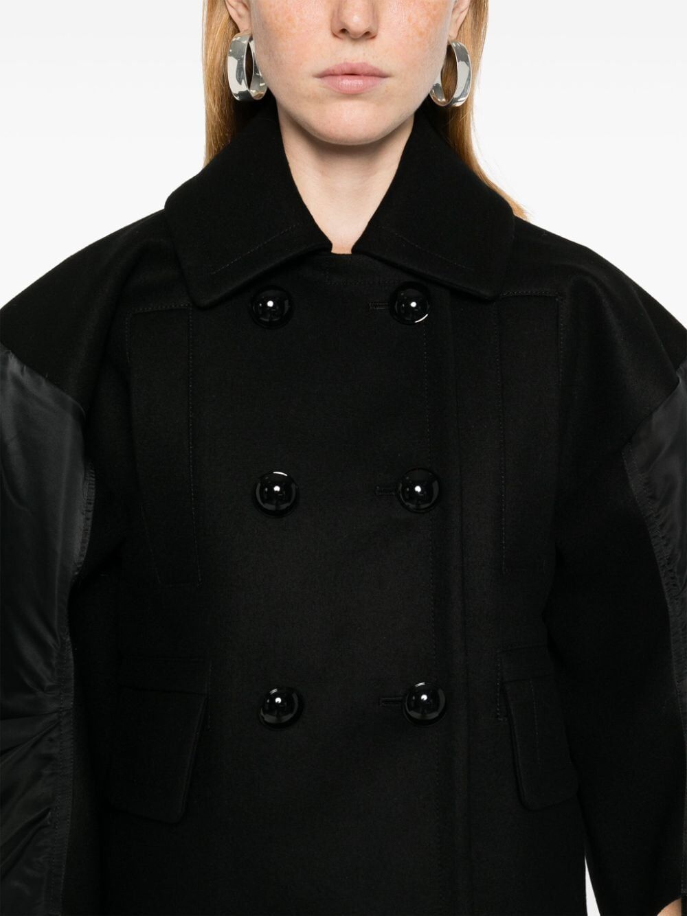 SACAI Wool Melton and Nylon Twill Jacket - Women's