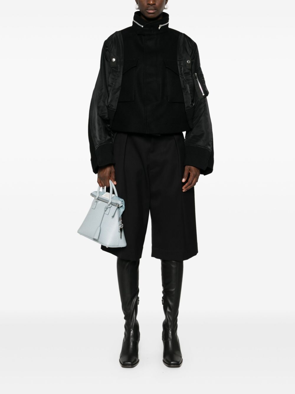 SACAI Wool and Nylon Bomber Jacket