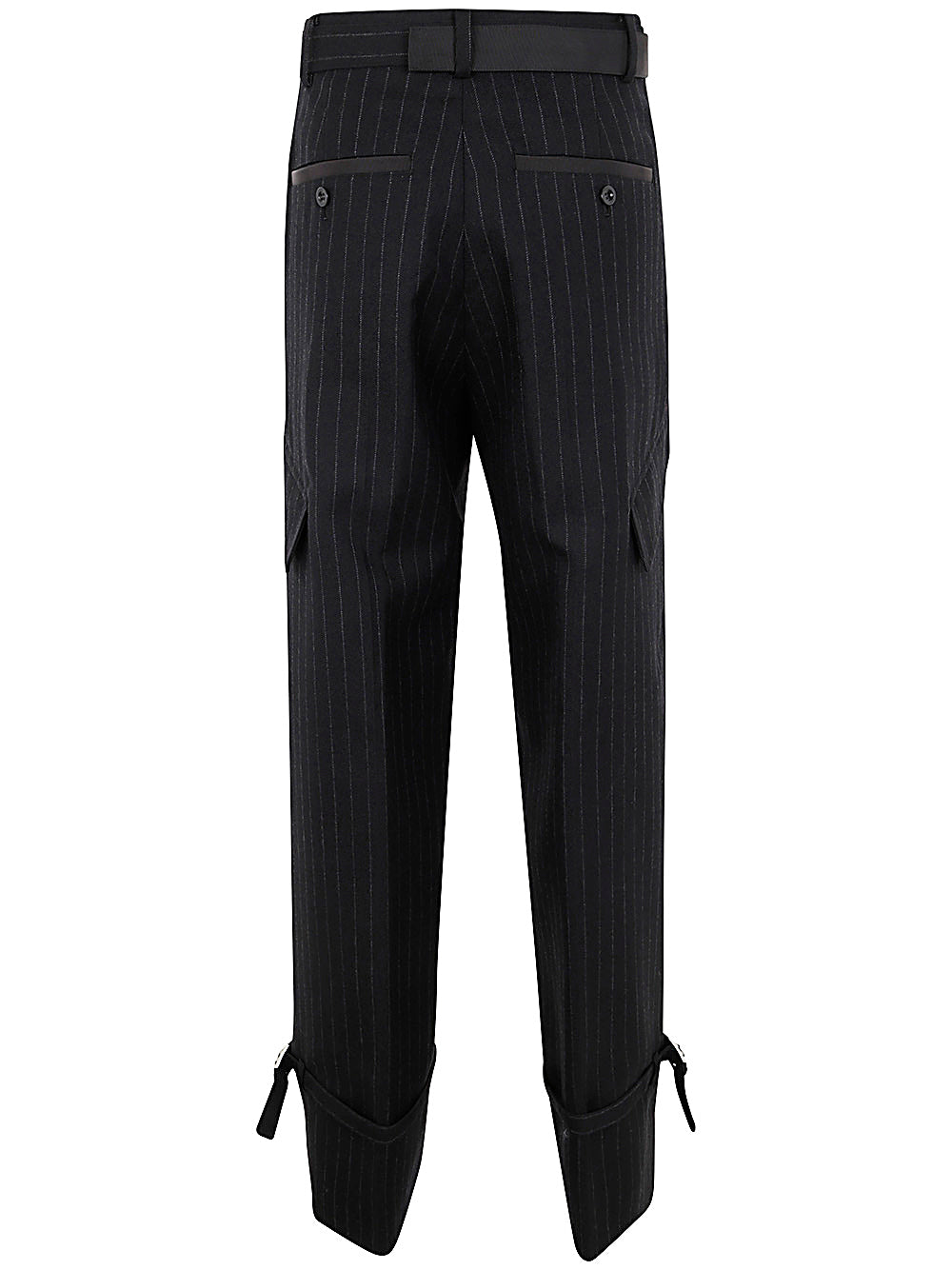 SACAI Chalk Stripe Wool Pants for Women - FW24