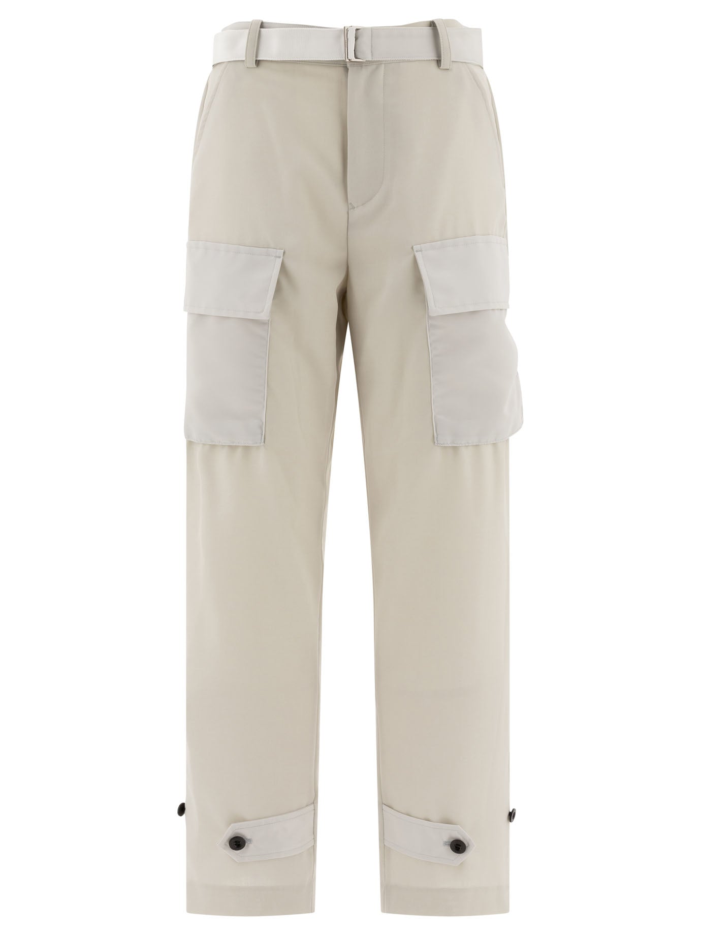 SACAI High Rise Belted Cargo Trousers in Regular Fit
