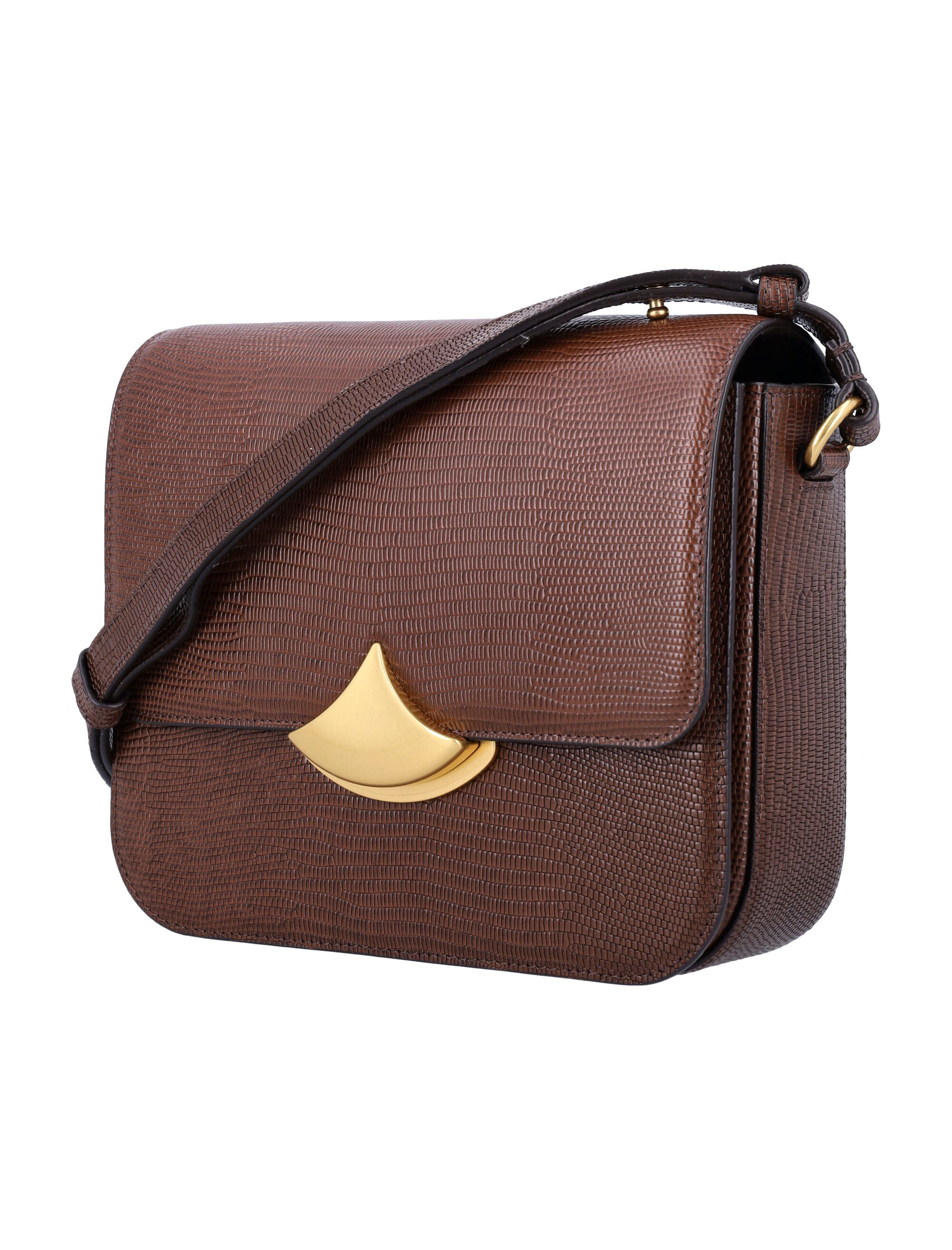 SESSUN Dazzling Mini Lizard-Print Leather Box Handbag