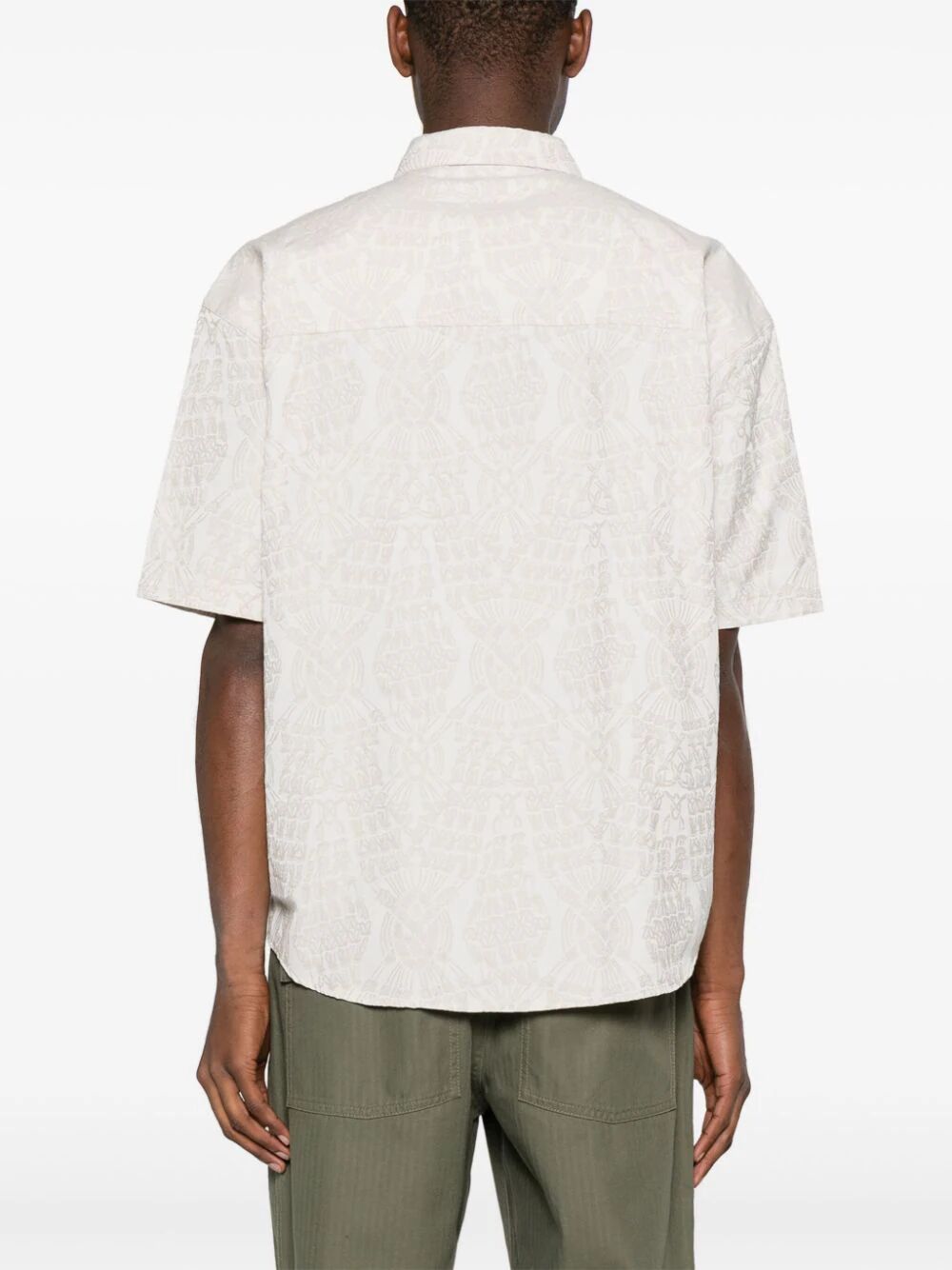 DAILY PAPER Relaxed Short Sleeve Jacquard Shirt