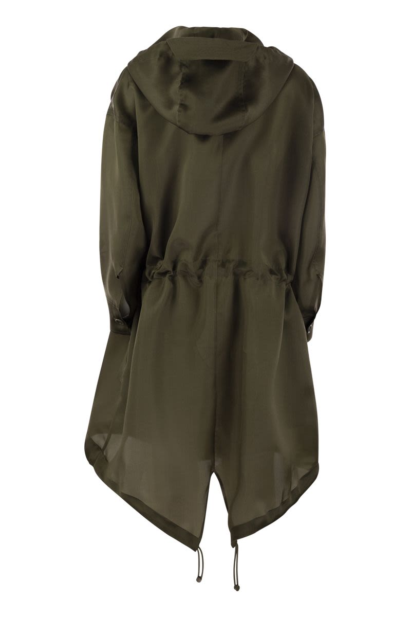 MAX MARA Oversized Organdy Parka Jacket for Women - SS24