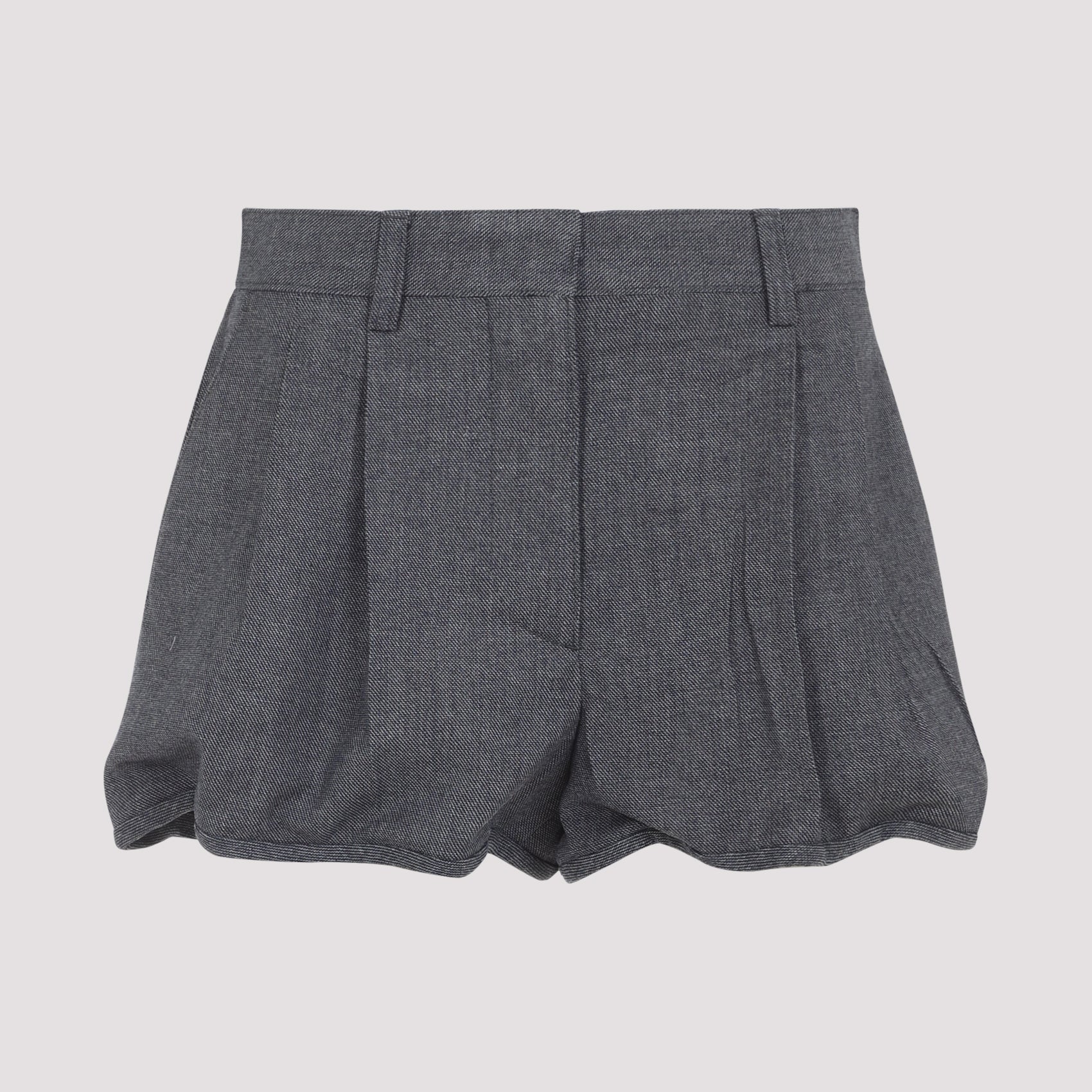 PRADA Men's Wool Mini Shorts for SS26