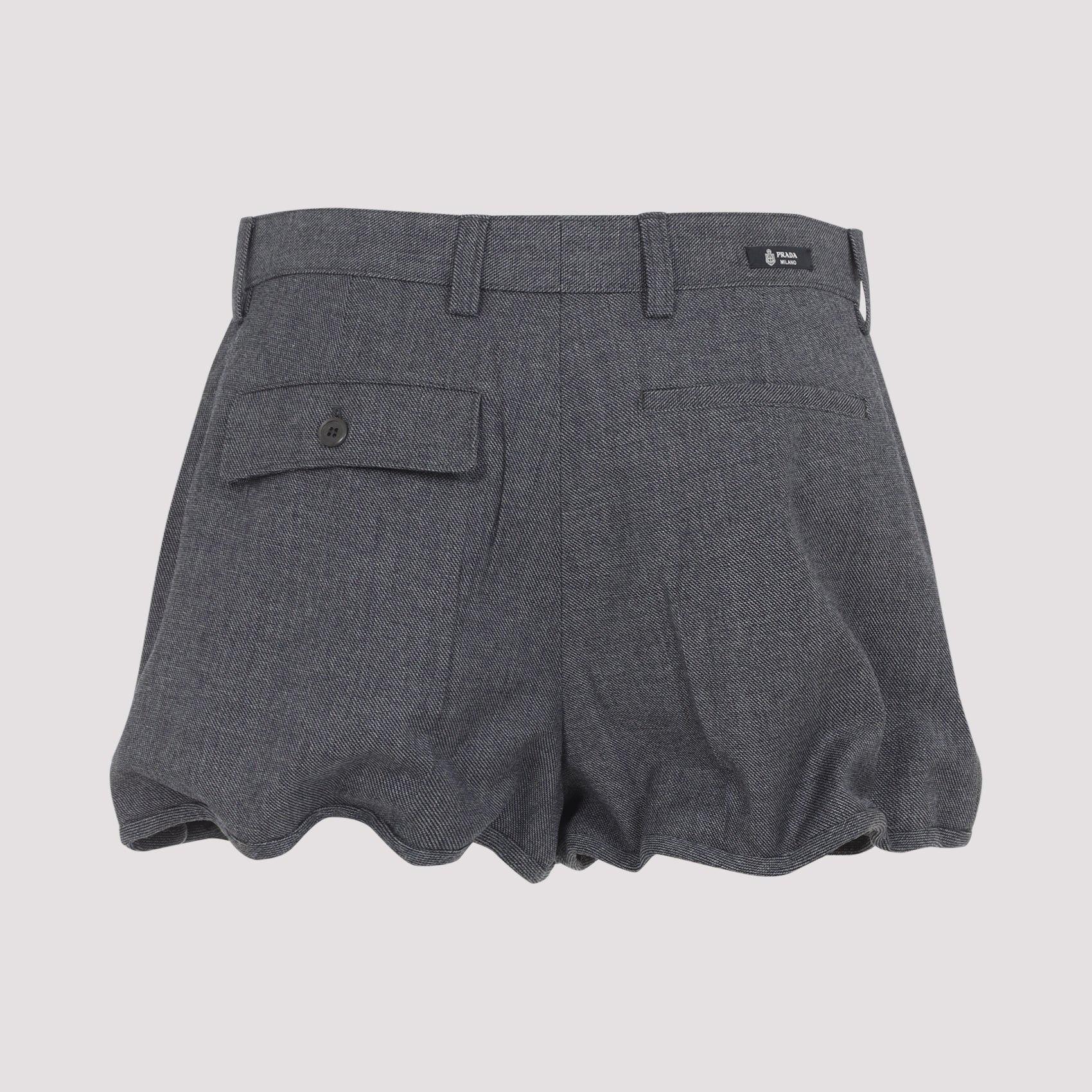 PRADA Men's Wool Mini Shorts for SS26