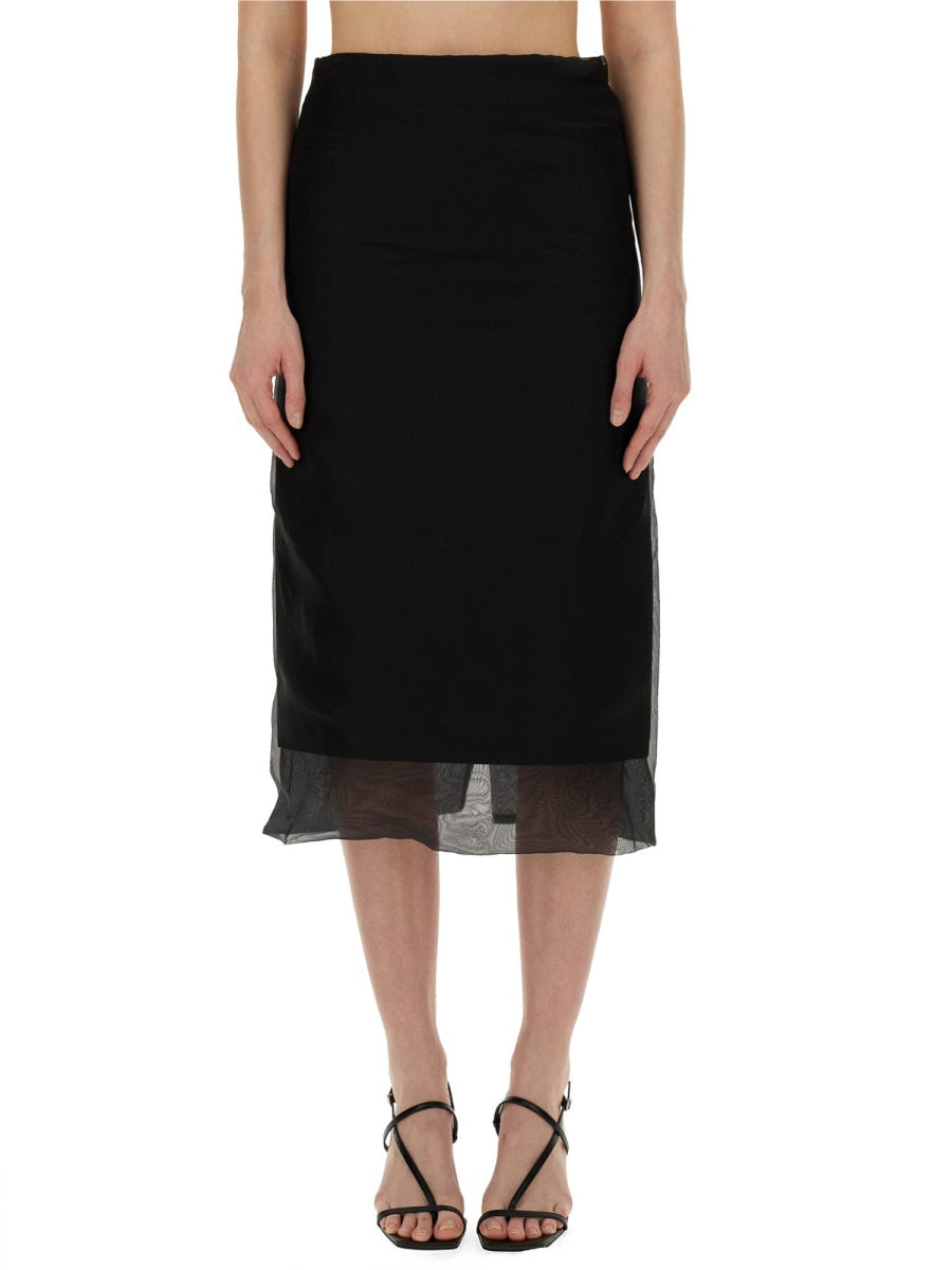 MAX MARA SPORTMAX Silk Regular Fit Mini Skirt - Size 40