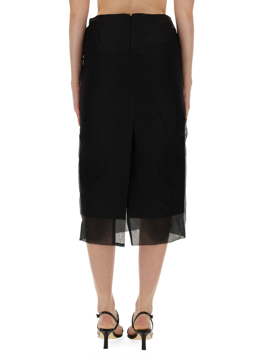 MAX MARA SPORTMAX Silk Regular Fit Mini Skirt - Size 40