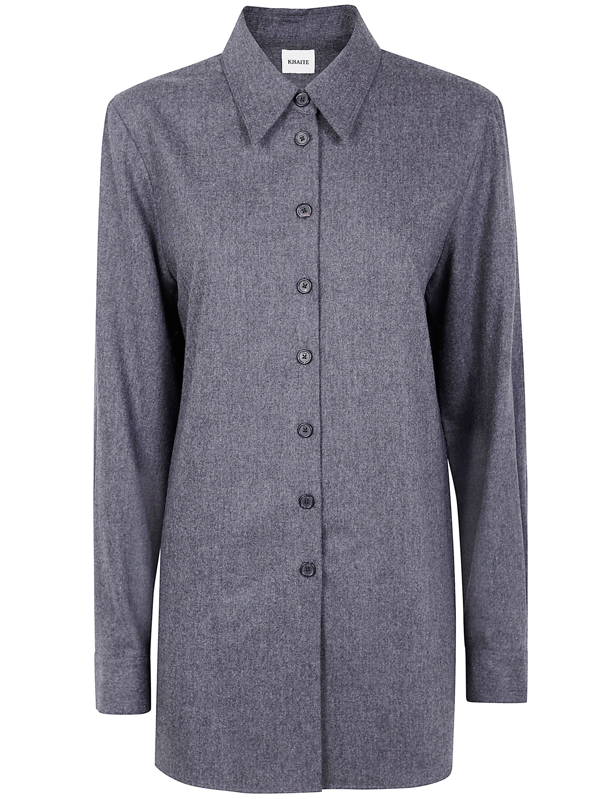 KHAITE Lightweight Wool and Cashmere Shirt - FW25 Women's Edition