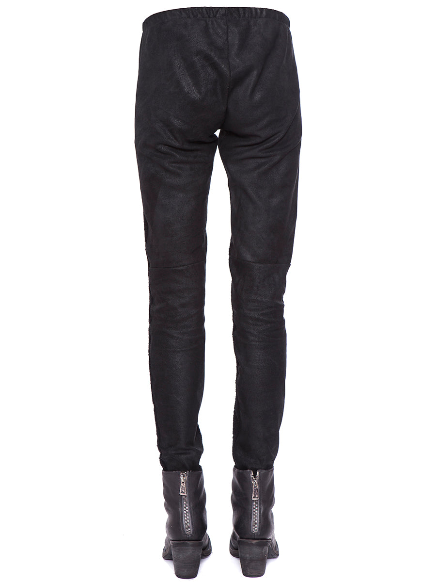 10SEI0OTTO Luxe Leather Leggings with Lace Detail - Size S