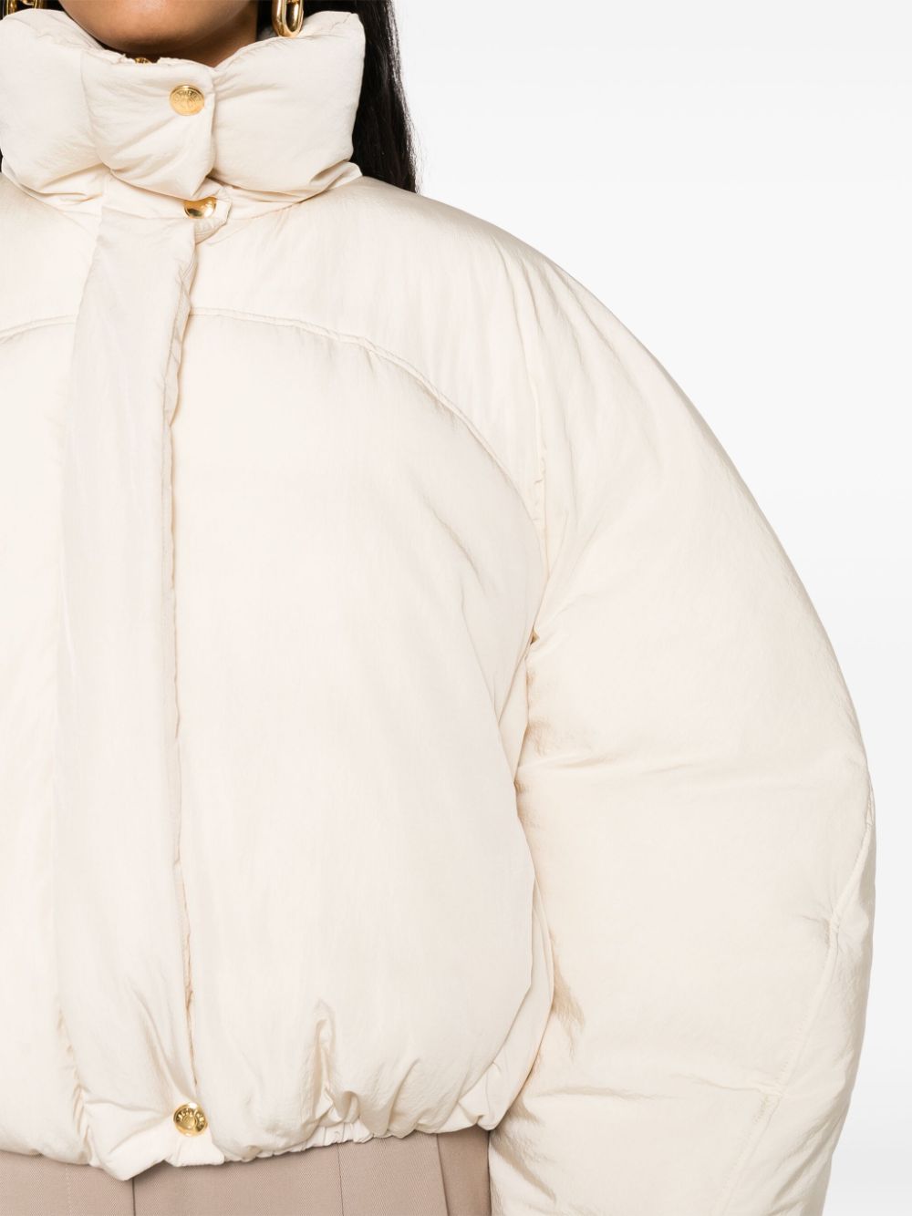 JACQUEMUS Mini Padded Funnel Neck Down Jacket