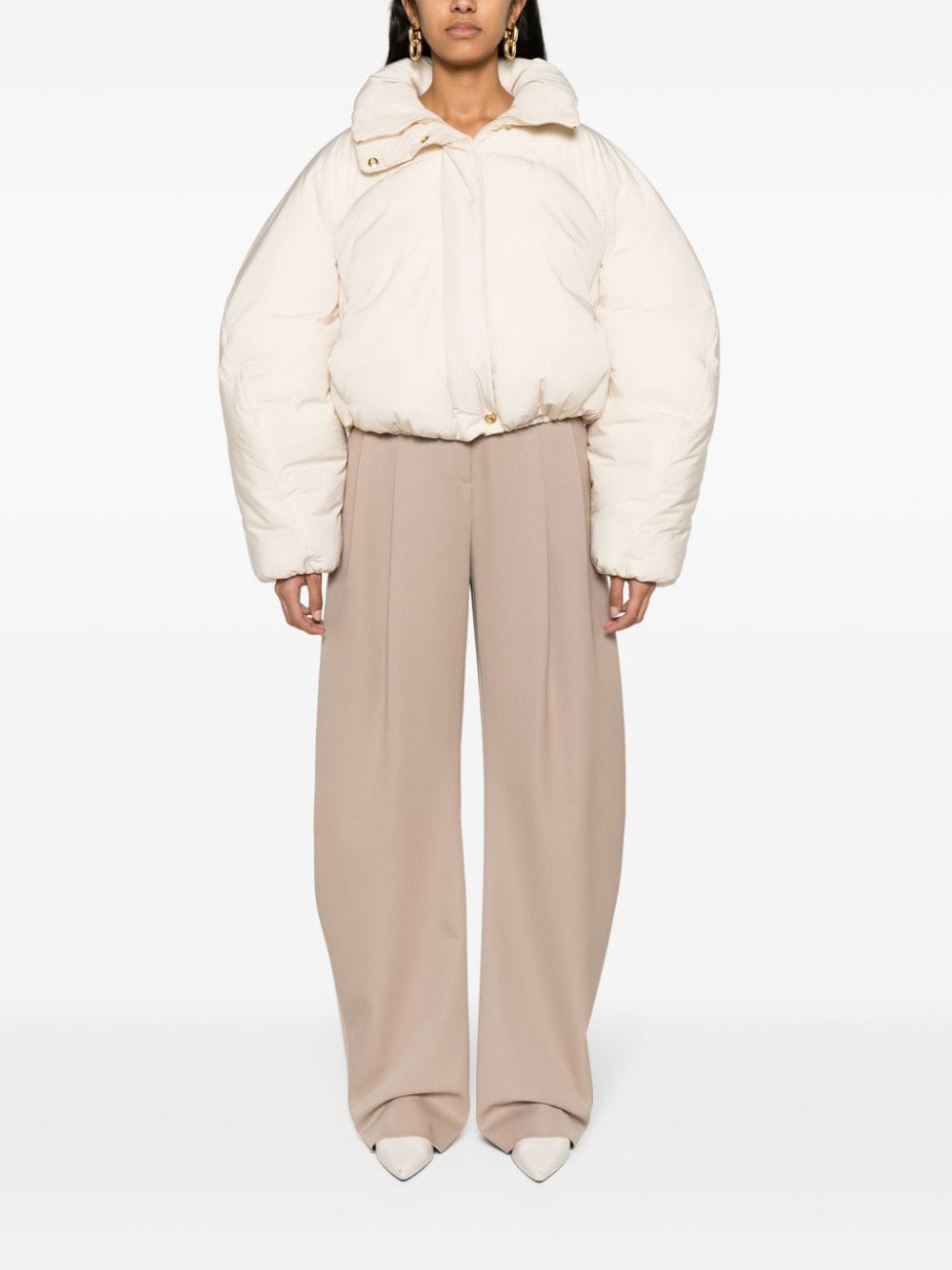 JACQUEMUS Mini Padded Funnel Neck Down Jacket