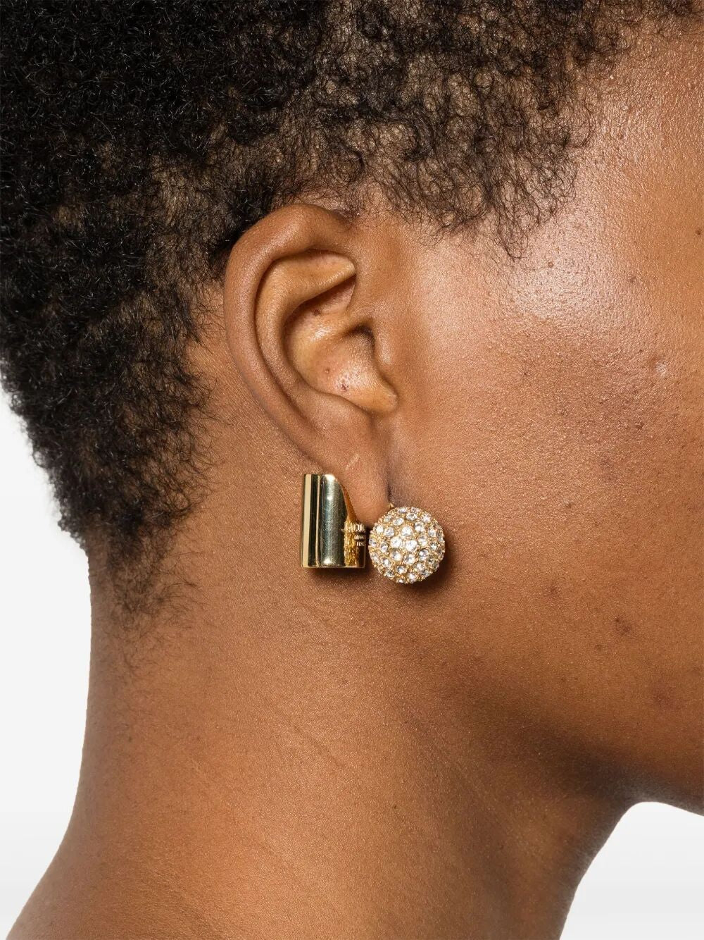 JACQUEMUS Mini Metallic Bead Earrings