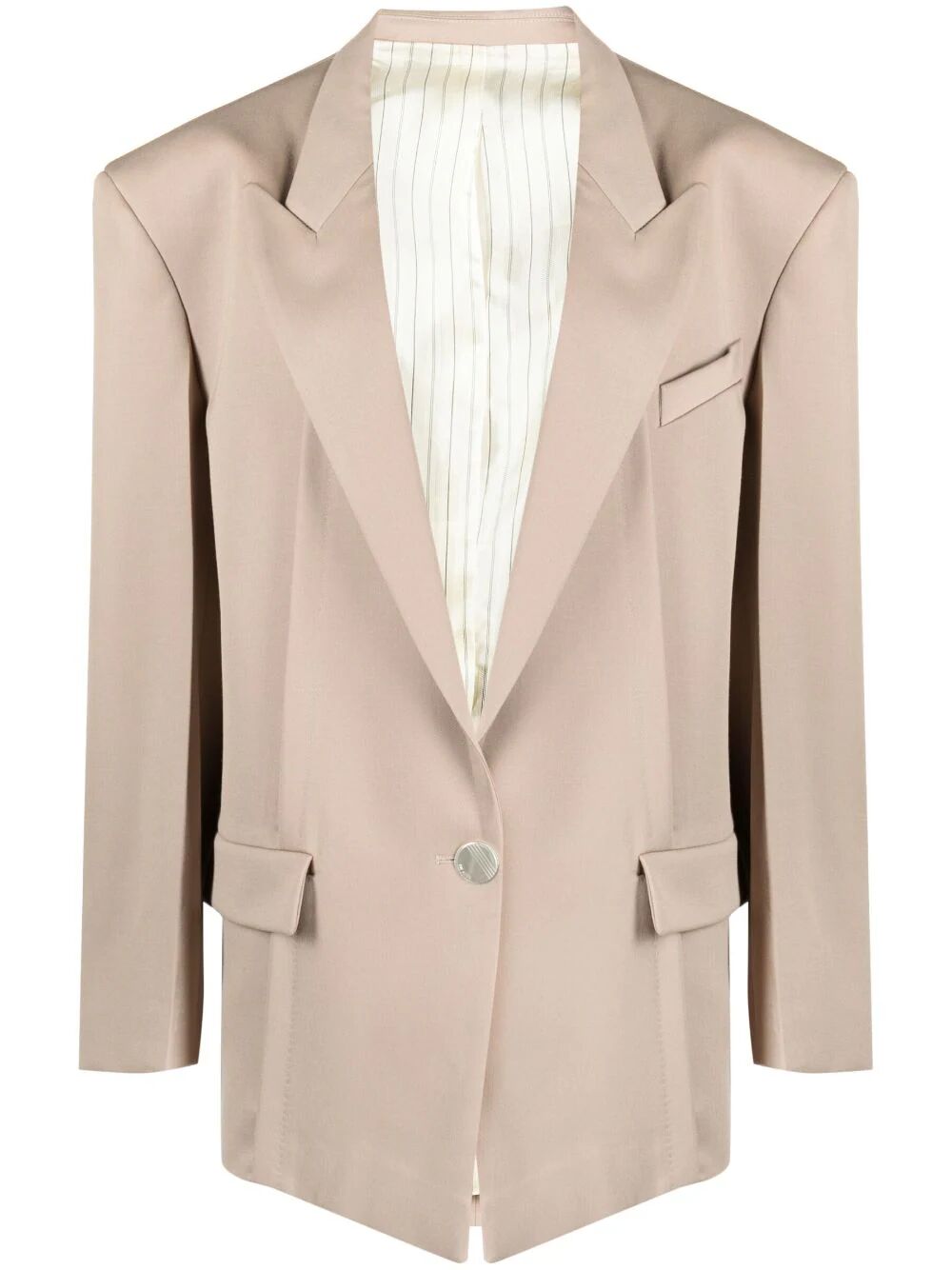 THE ATTICO Single-Breasted Virgin Wool Jacket for Women - SS24