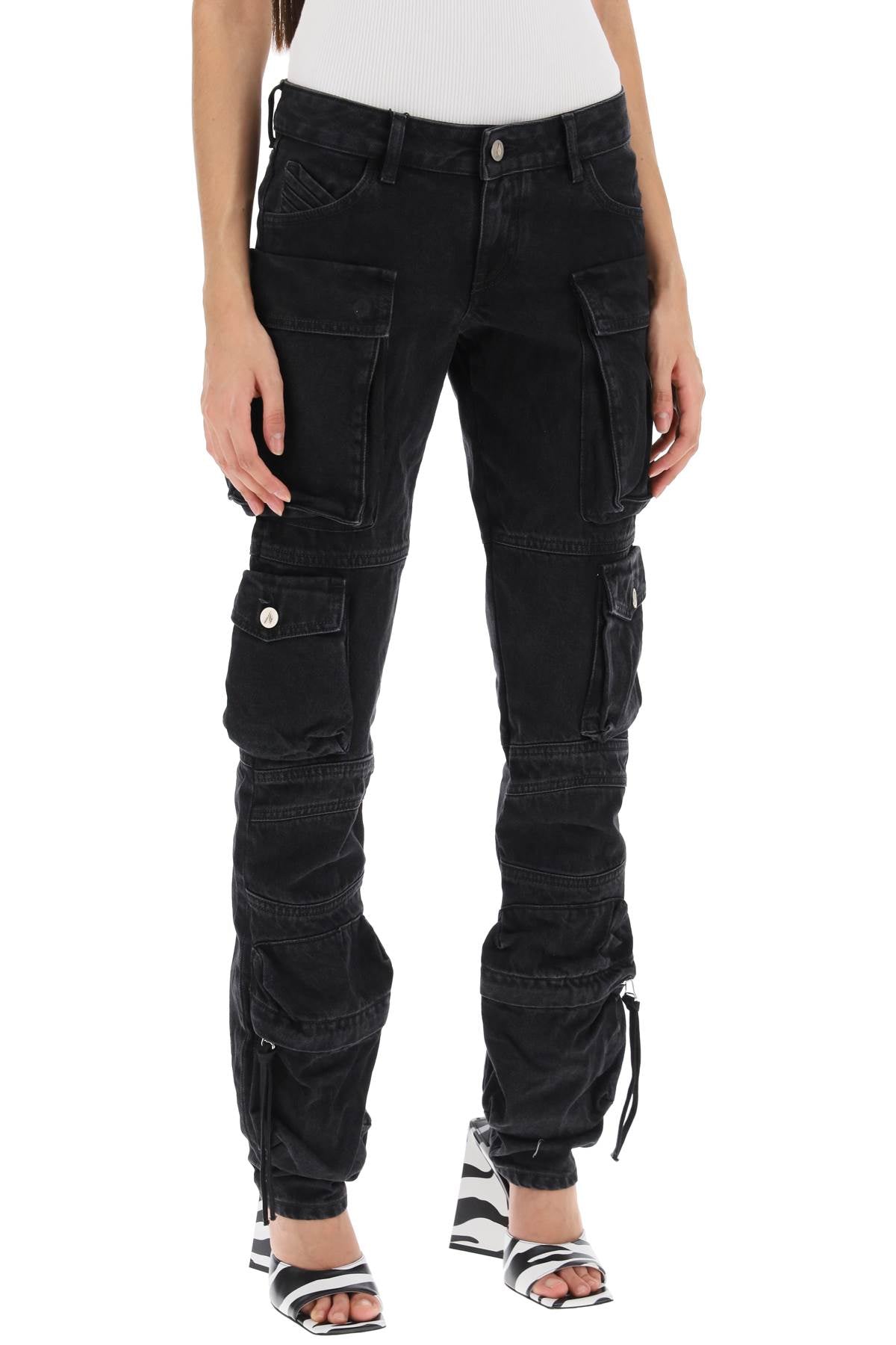 THE ATTICO High-Waisted Denim Trousers for Women