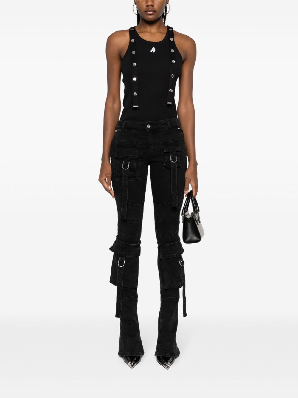 THE ATTICO Slim Fit T-Shirt Tank Top - Size 40 IT