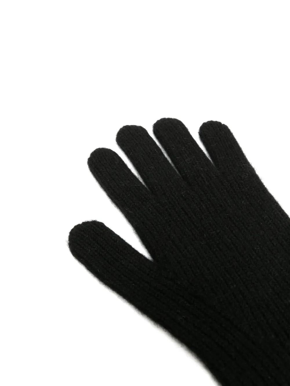 TOTEME Ribbed Knit Cashmere Gloves - Full-Finger Style