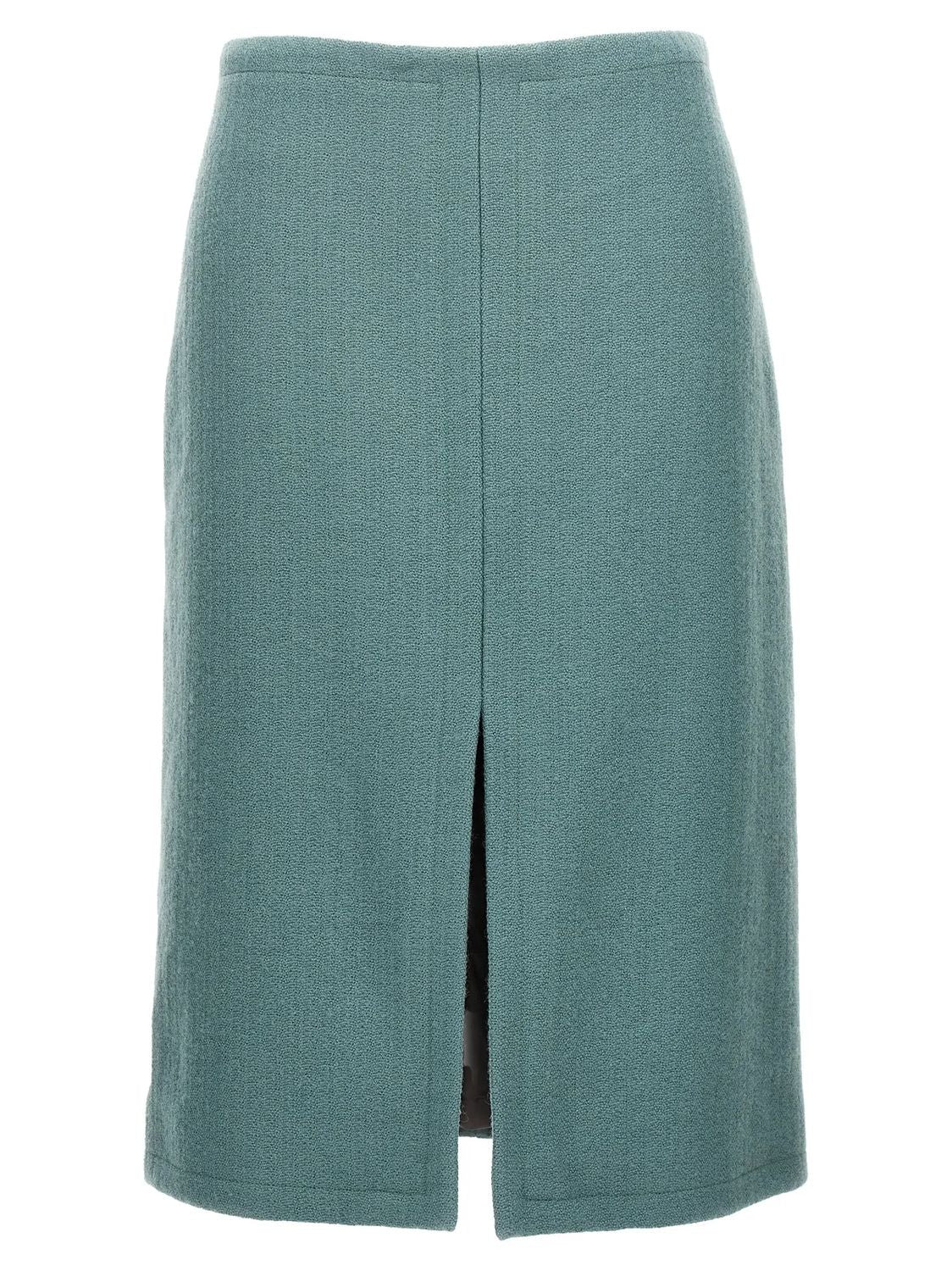 DRIES VAN NOTEN High Waist Split Back Knee Length Skirt for Women