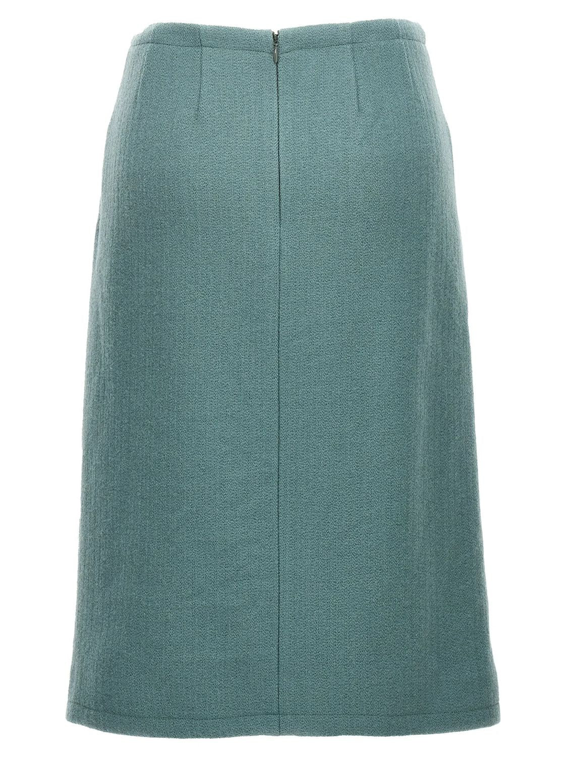 DRIES VAN NOTEN High Waist Split Back Knee Length Skirt for Women
