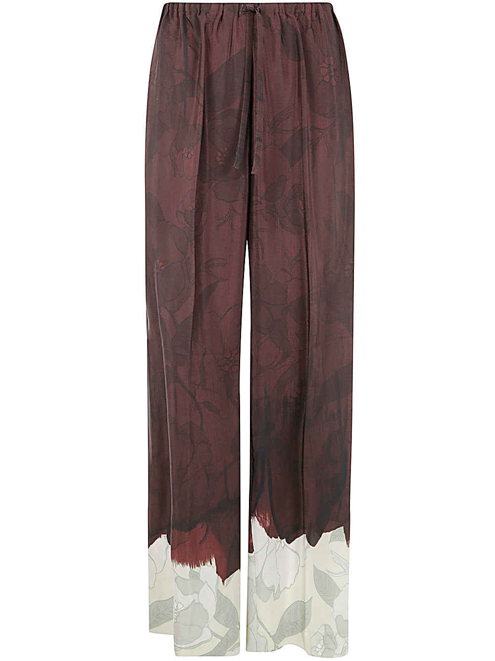 DRIES VAN NOTEN Elegant Silk Wide-Leg Pants