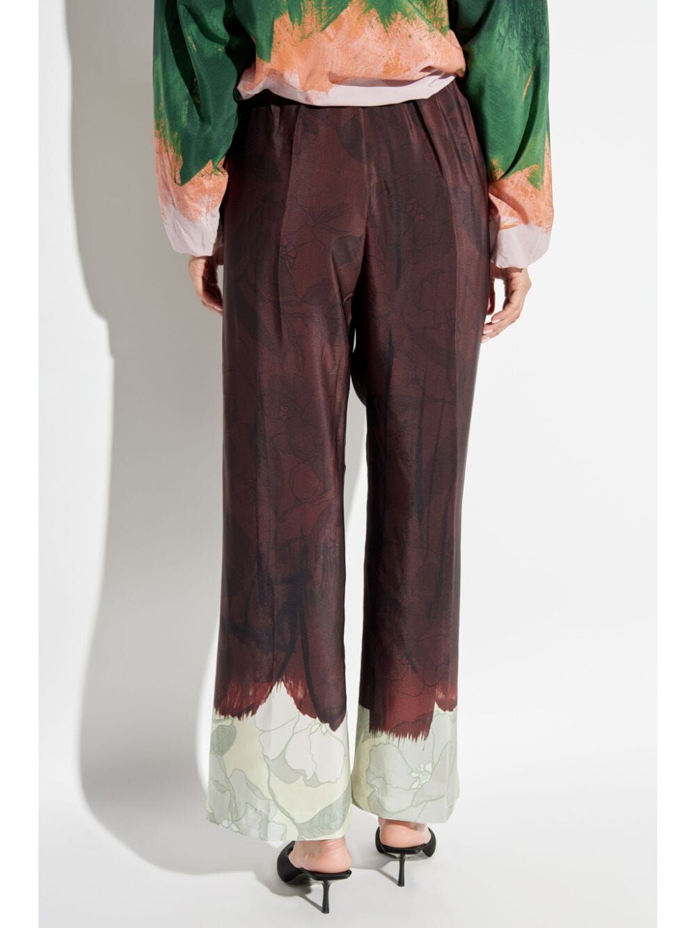 DRIES VAN NOTEN Elegant Silk Wide-Leg Pants