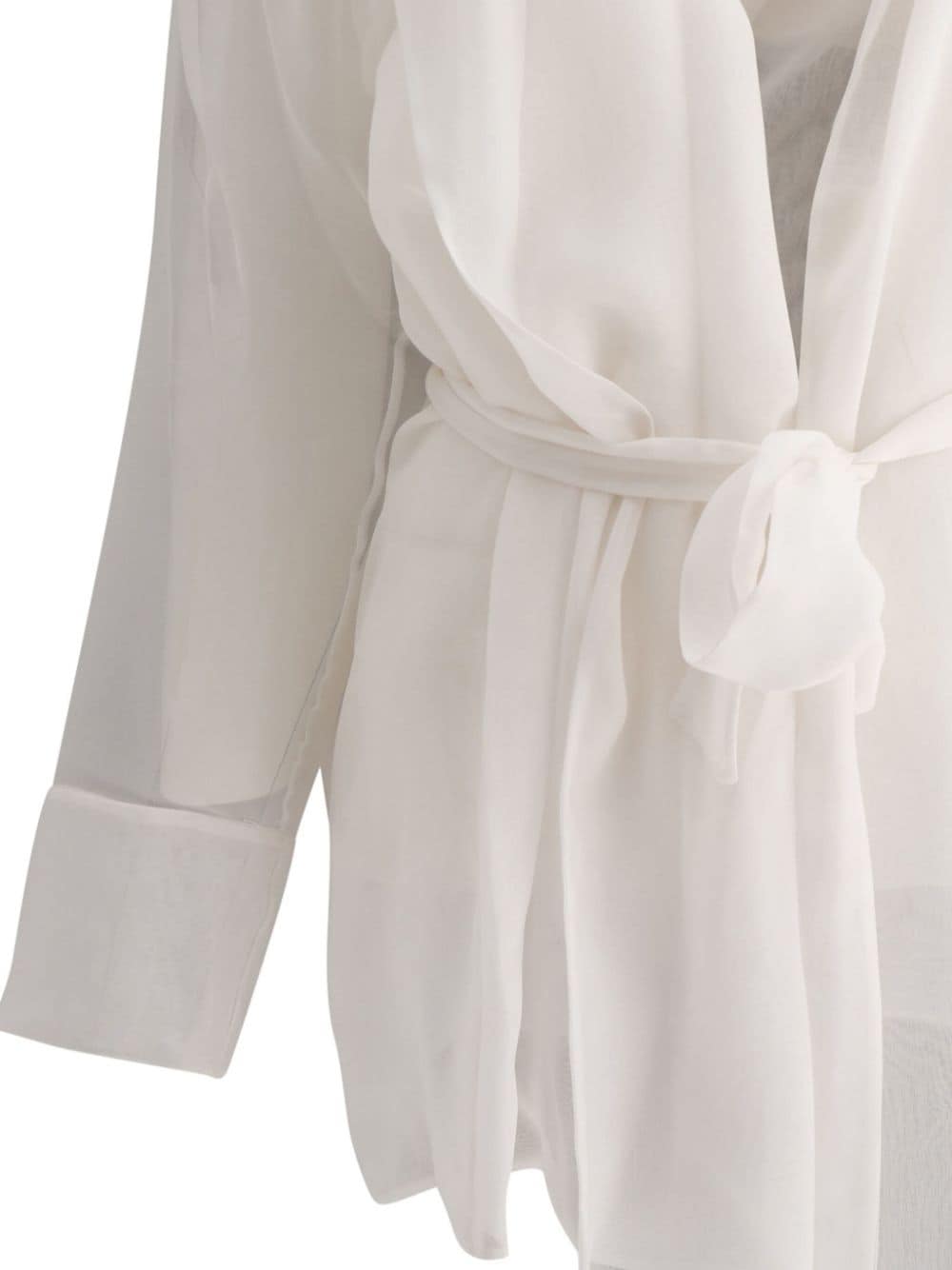 MAX MARA BRIDAL Bridal Silk Jacket with Scarf Collar - Women's Outerwear