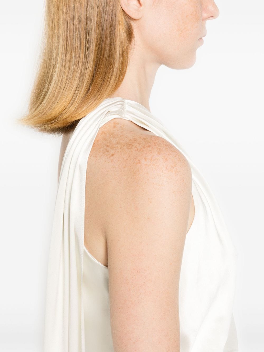 MAX MARA BRIDAL Bridal Sleek Mini Dress with Asymmetric Neckline