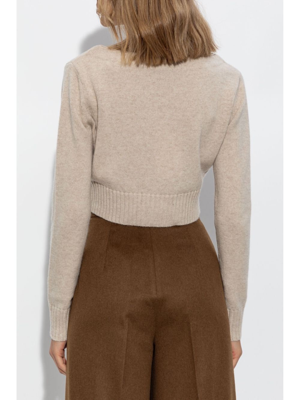 MAX MARA Cropped Wool-Cashmere Blend Sweater for Women