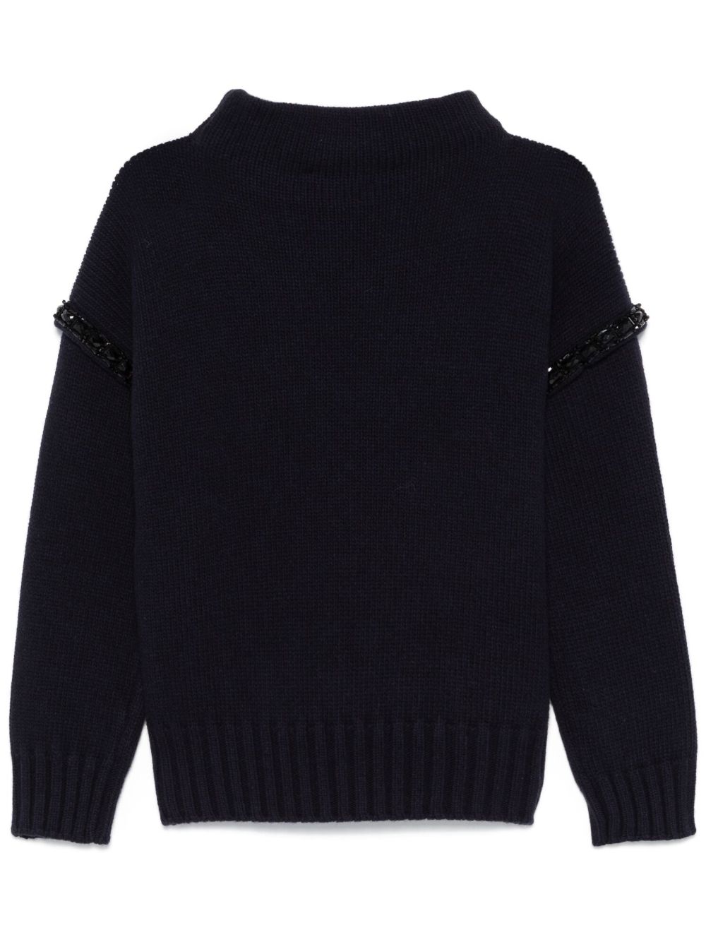 MAX MARA Pure Wool Chunky Knit High Neck Sweater