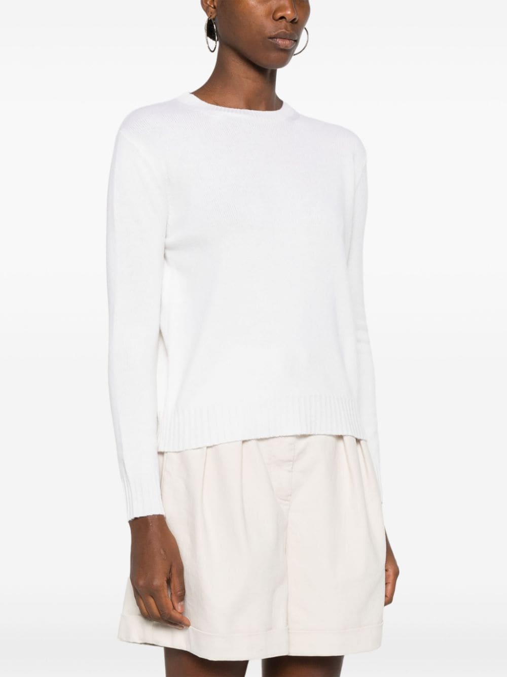MAX MARA Pure Cashmere Knit Sweater with Embroidered Logo - FW24 Women's