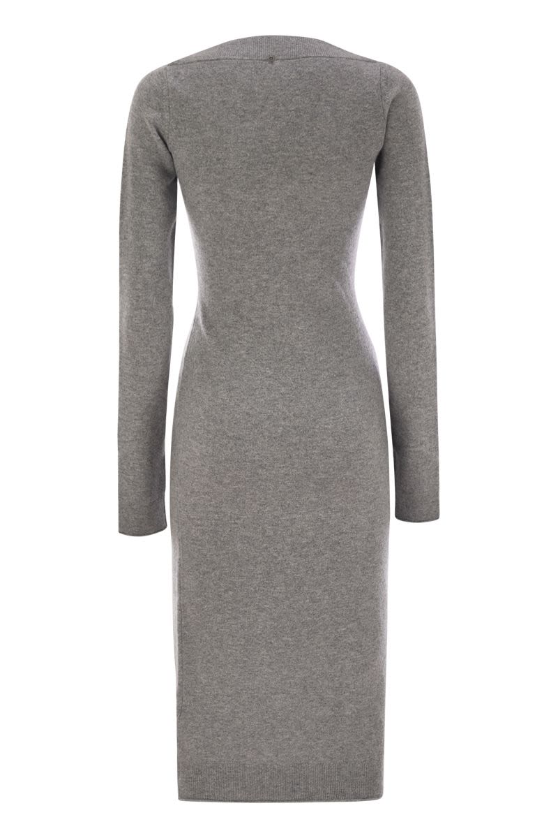 MAX MARA SPORTMAX Knee-Length Cashmere-Blend Knit Dress