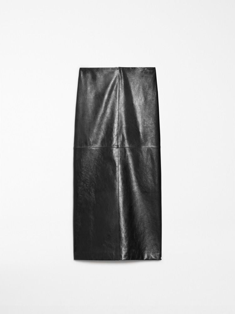 MAX MARA SPORTMAX Sophisticated Leather Midi Skirt