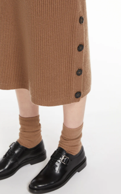 S MAX MARA Elegant Wool-Cashmere Blend Dress