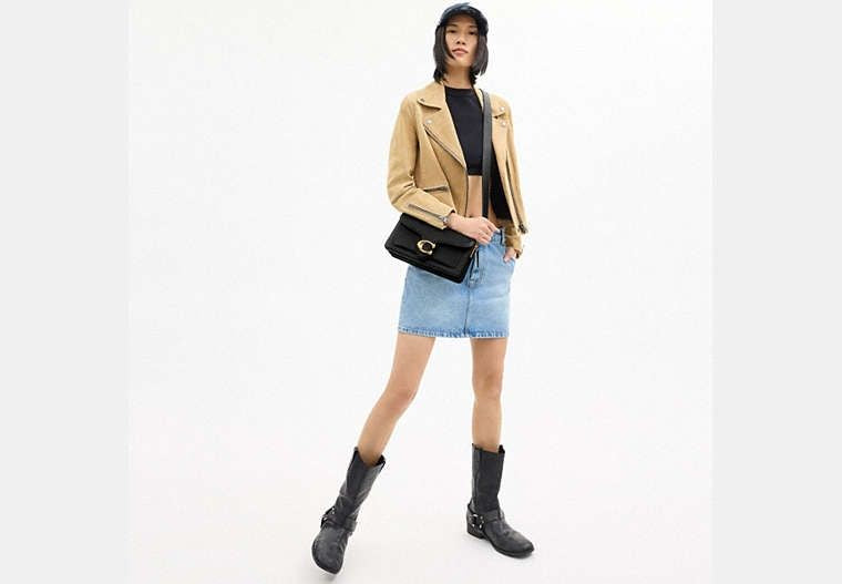 COACH Polished Pebble Leather Tabby Mini Crossbody