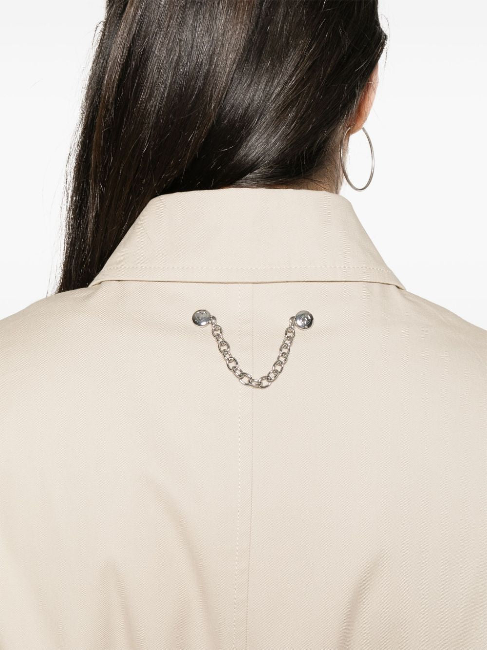 MOSCHINO COUTURE Chain Link Detail Trench Jacket