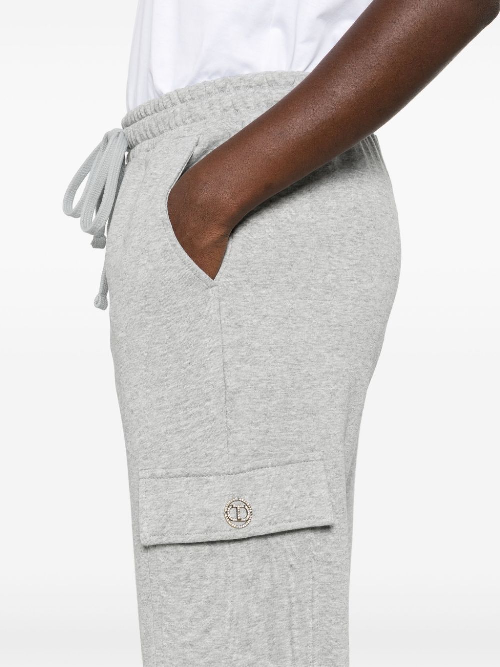 TWIN-SET Mid-Rise Cargo Jogger Trousers - Women's