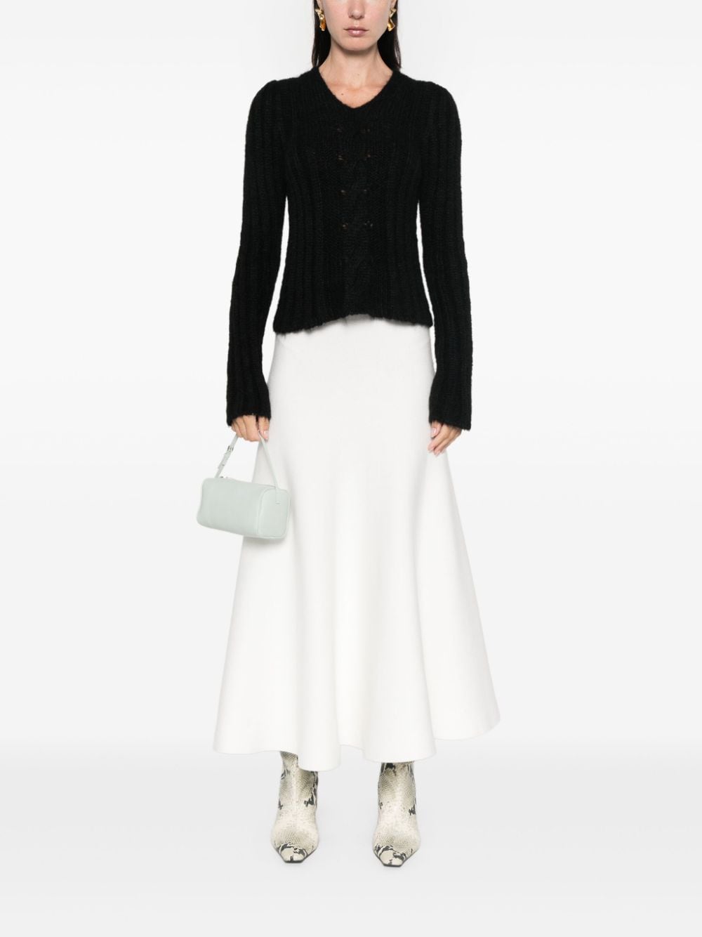 TWIN-SET Wool Blend V-Neck Sweater