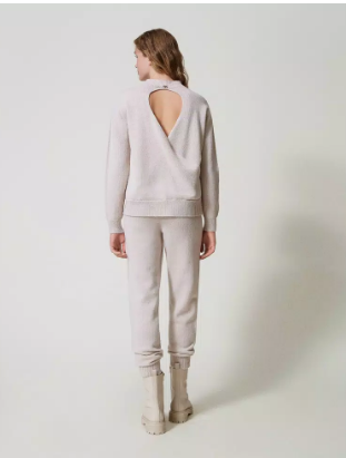 TWIN-SET Luxurious Wool and Cashmere Trousers for Women