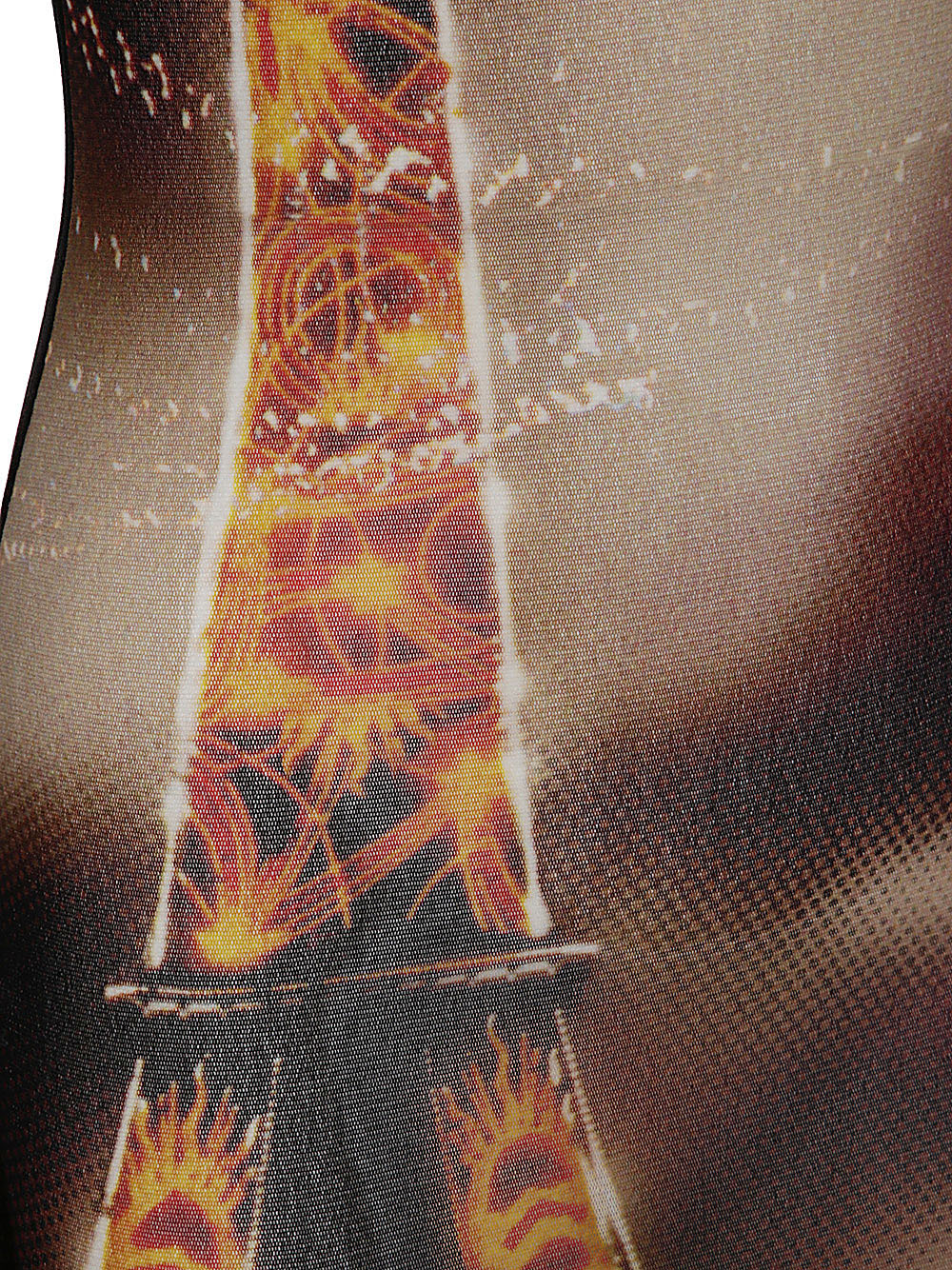 JEAN PAUL GAULTIER Mesh Long Turtleneck Dress - Printed Pigalle, FW24