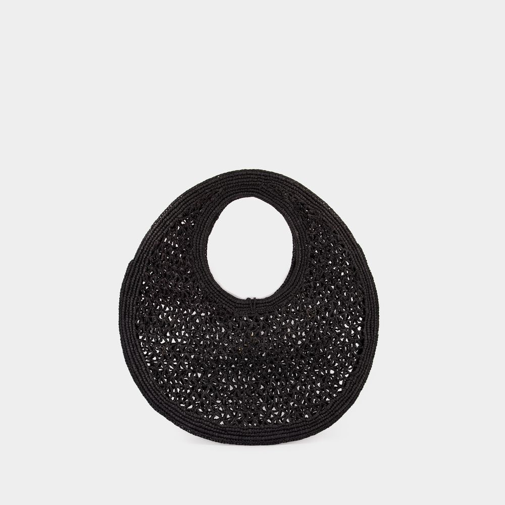 JACQUEMUS Mini Round Raffia Beach Bag