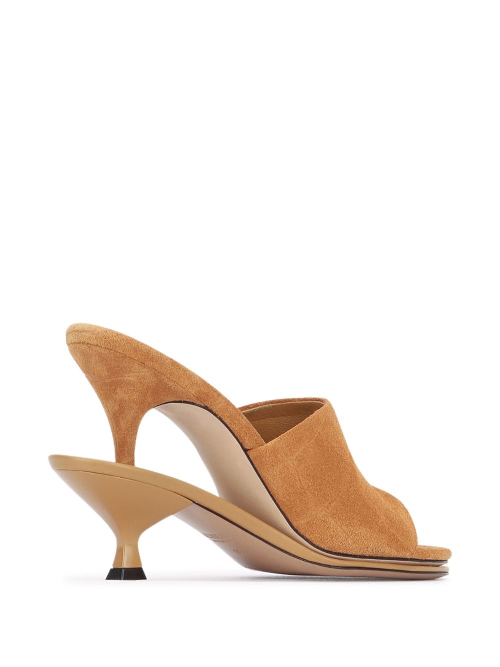 JACQUEMUS 100% Leather Flat Sandals with Sculpted Heel