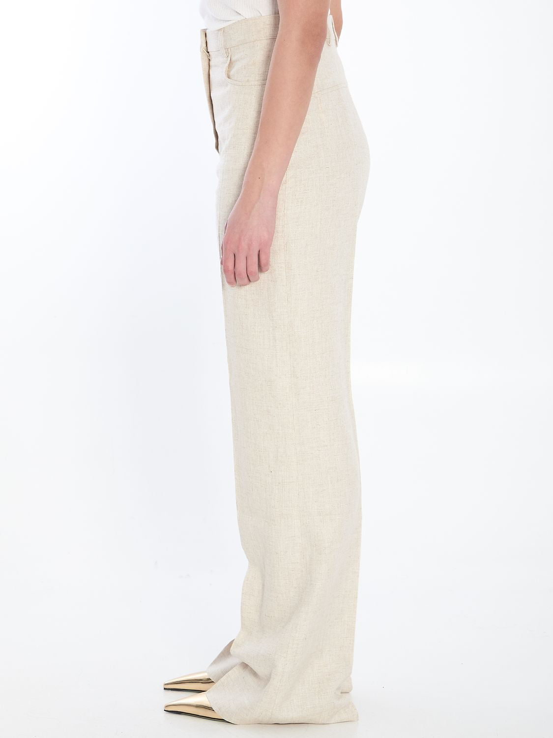 JACQUEMUS High Waist Flared Trousers - Size 38