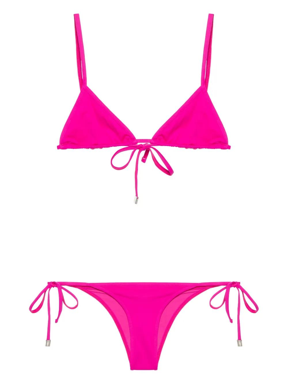 THE ATTICO Triangle Bra Mini Tie Side Bikini