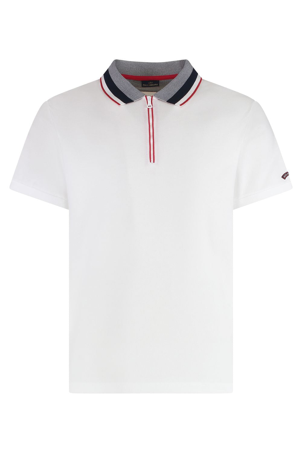 PAUL & SHARK Men's Classic Cotton-Piqué Polo Shirt with Ribbed Edges