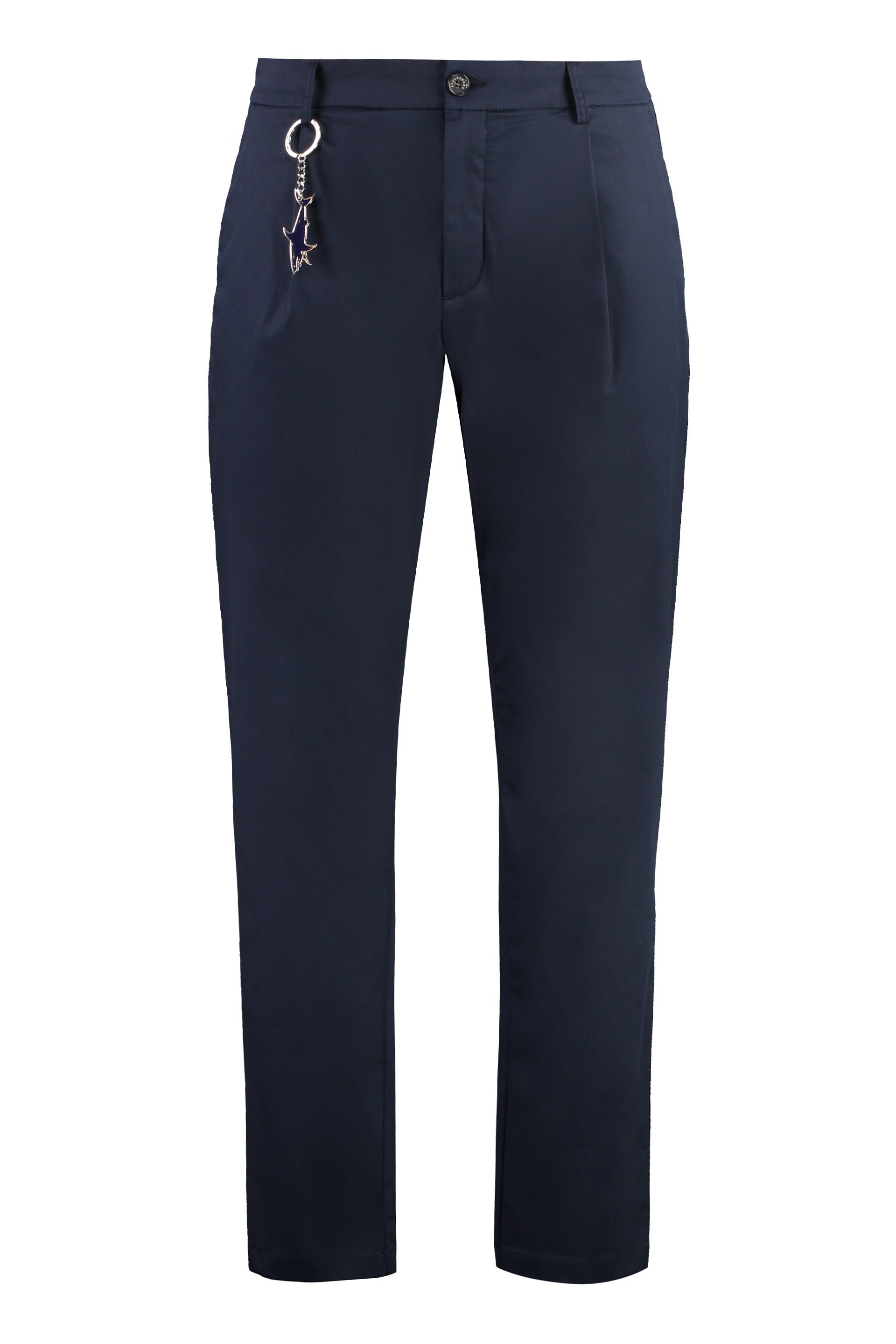 PAUL & SHARK Men's Cotton Trousers with Removable Key Ring - SS24