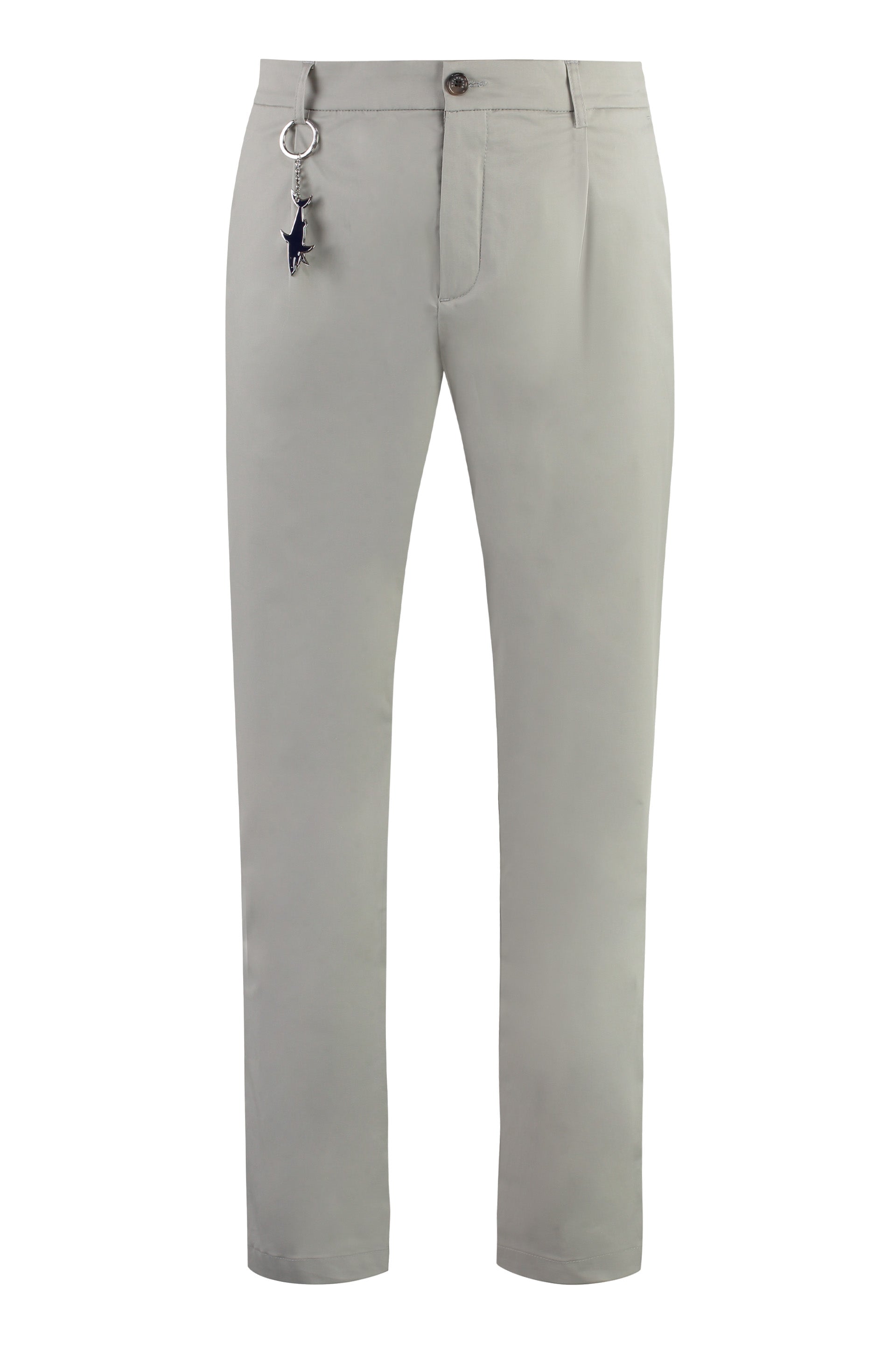 PAUL & SHARK Men's Cotton Trousers with Removable Charm Key Ring