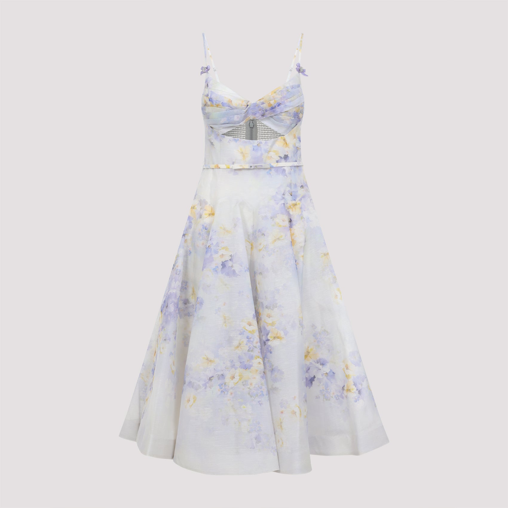 ZIMMERMANN Floral Twist Front Midi Dress